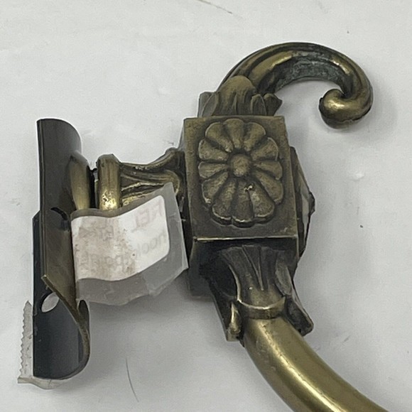2 REL Brass‎ Colored Wall Hook Hanger Curtain Tie Back Hook 6” - Picture 11 of 12